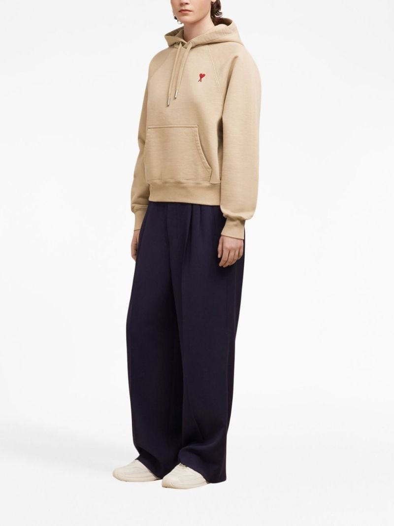 Neutral Ami De Coeur Organic-cotton Hoodie