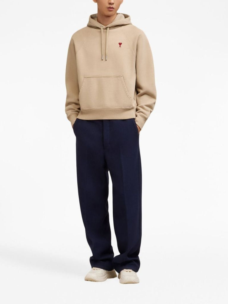 Neutral Ami De Coeur Organic-cotton Hoodie