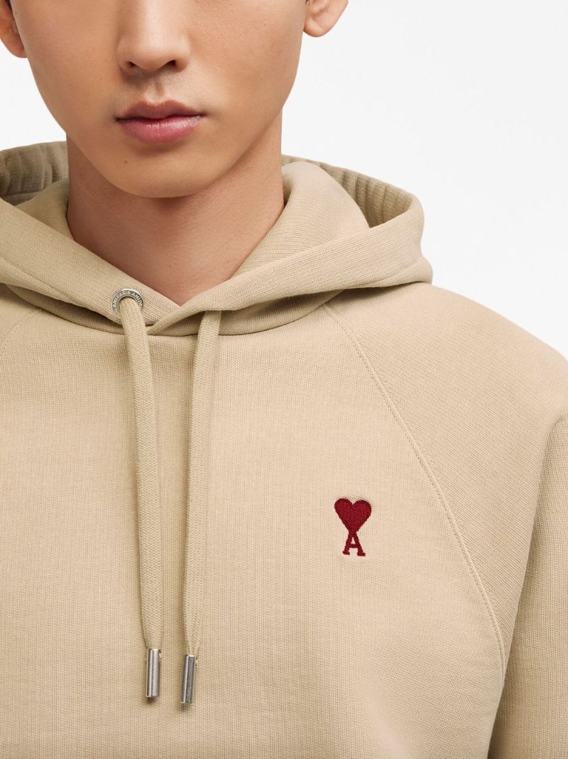 Neutral Ami De Coeur Organic-cotton Hoodie