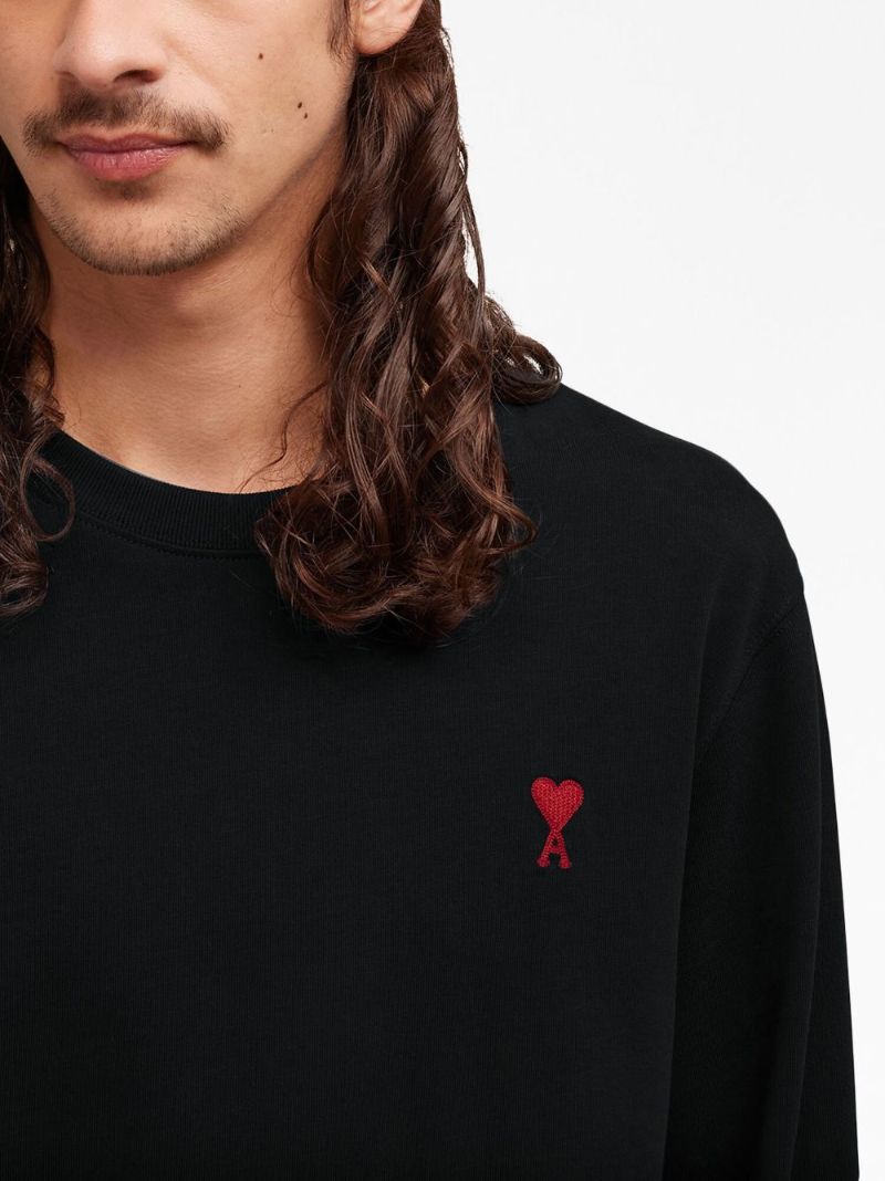 Black Ami De Coeur Organic-cotton T-shirt