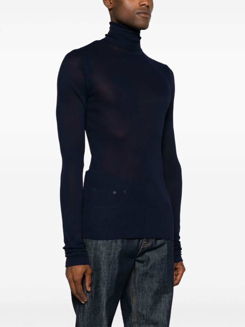 Blue Ribbed T-shirt
