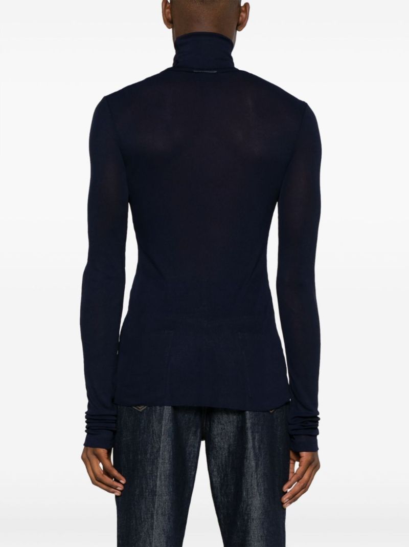 Blue Ribbed T-shirt
