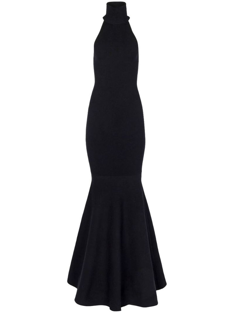 Black Mermaid Halterneck Maxi Dress