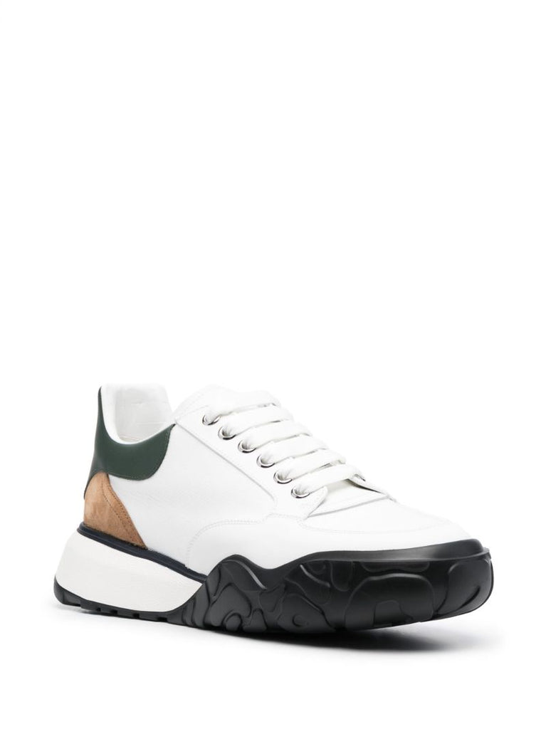 White Multi Panel Sneakers