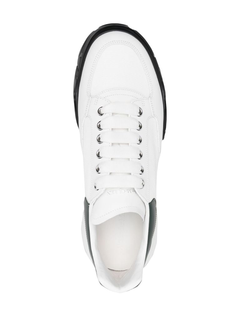 White Multi Panel Sneakers