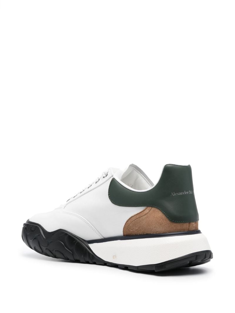 White Multi Panel Sneakers