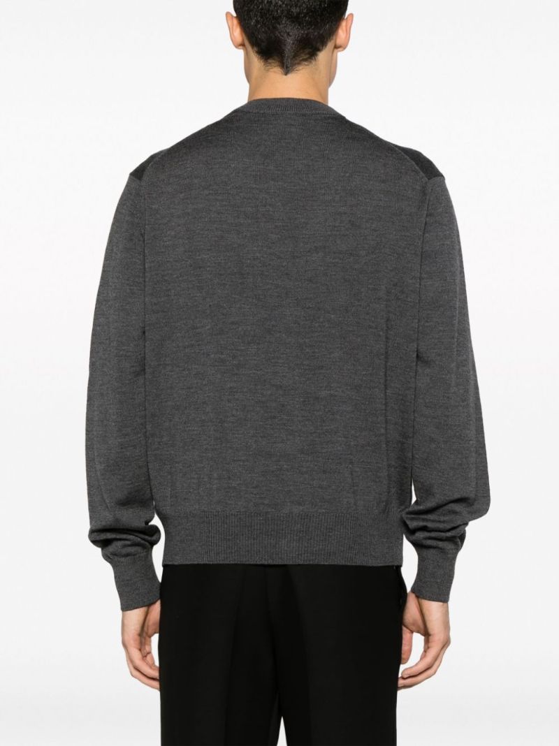 Grey Ami De Coeur Merino-wool Cardigan