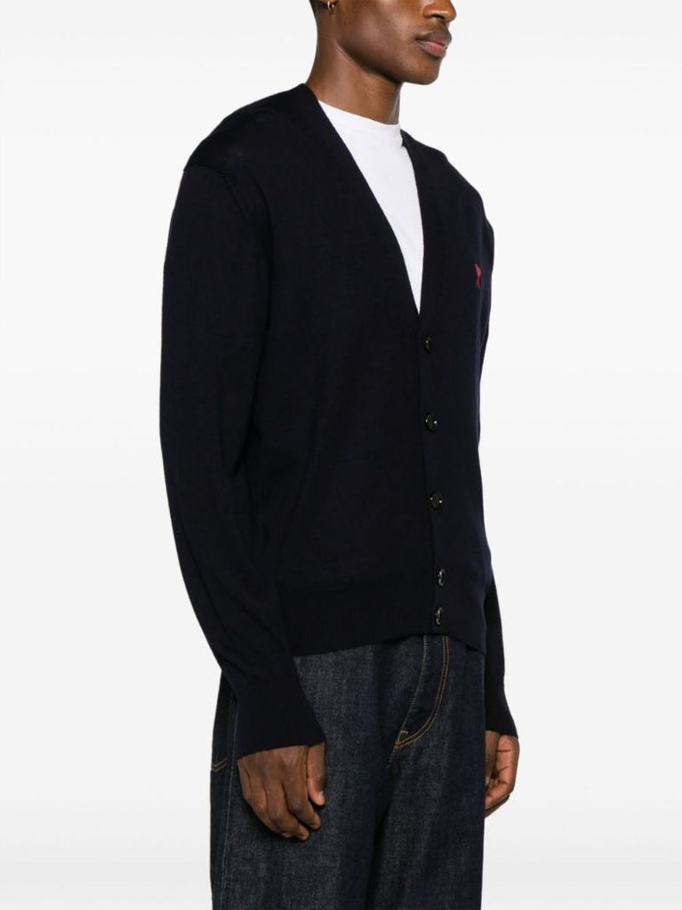Blue Ami De Coeur Merino-wool Cardigan
