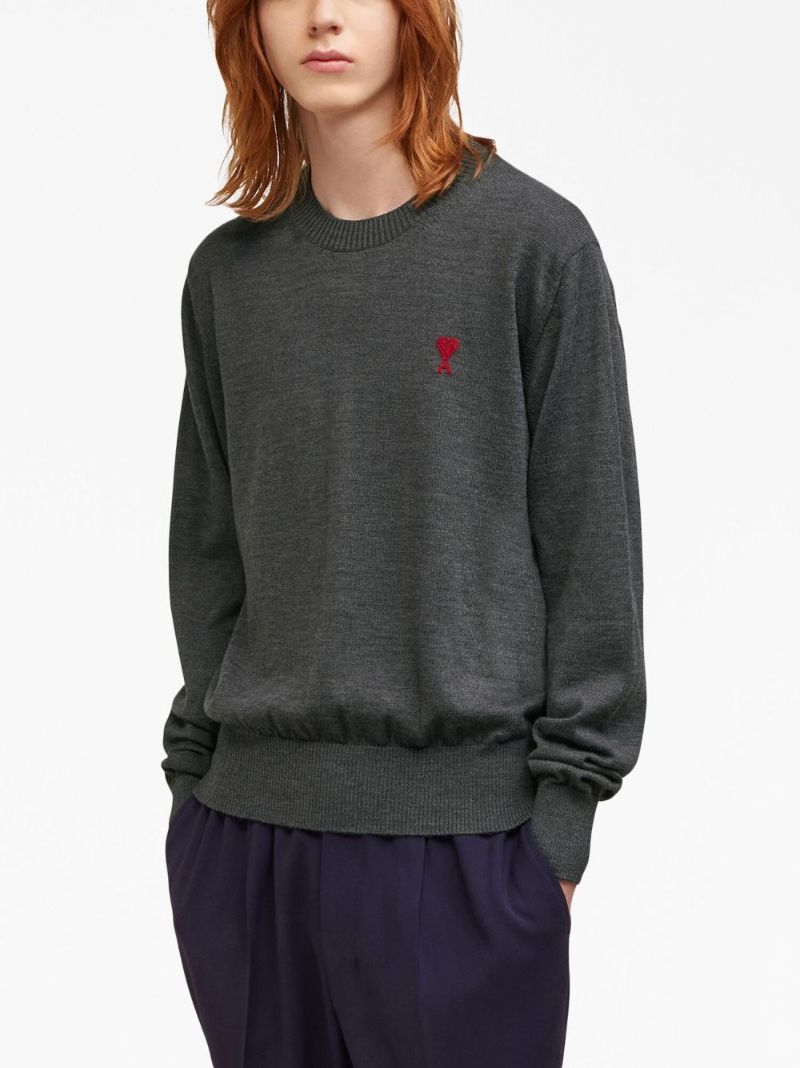 Grey Ami De Coeur Merino-wool Sweater