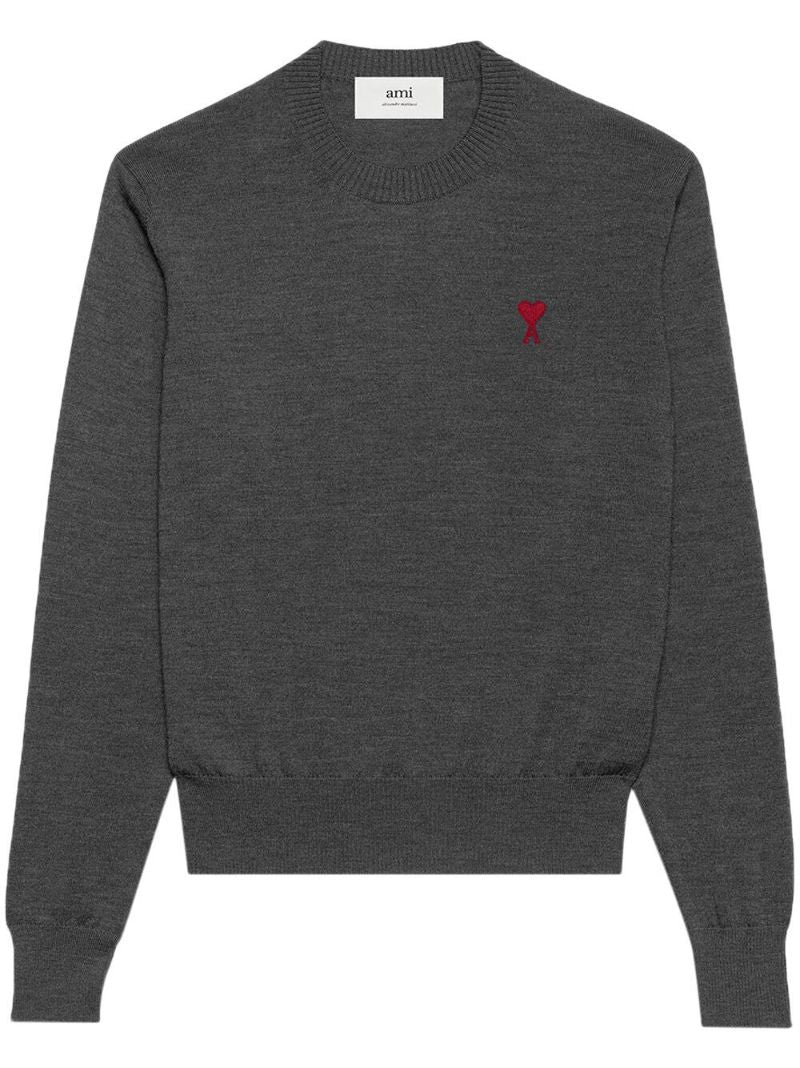 Grey Ami De Coeur Merino-wool Sweater