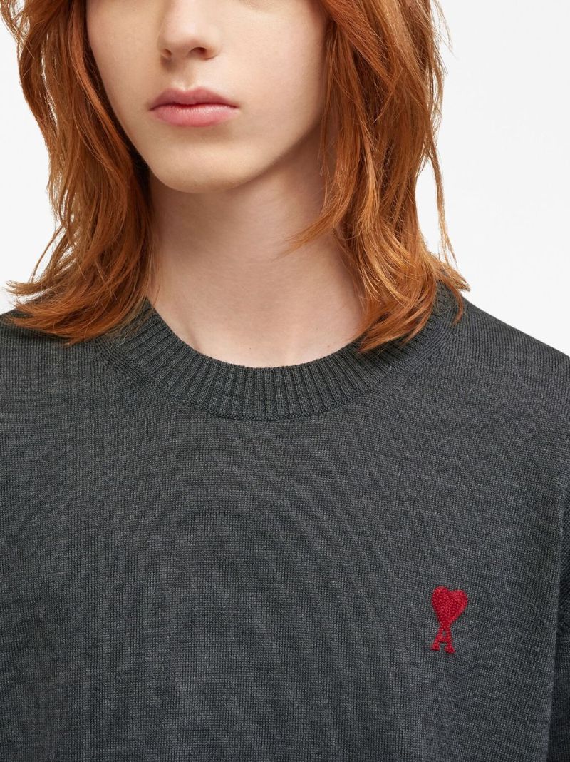 Grey Ami De Coeur Merino-wool Sweater