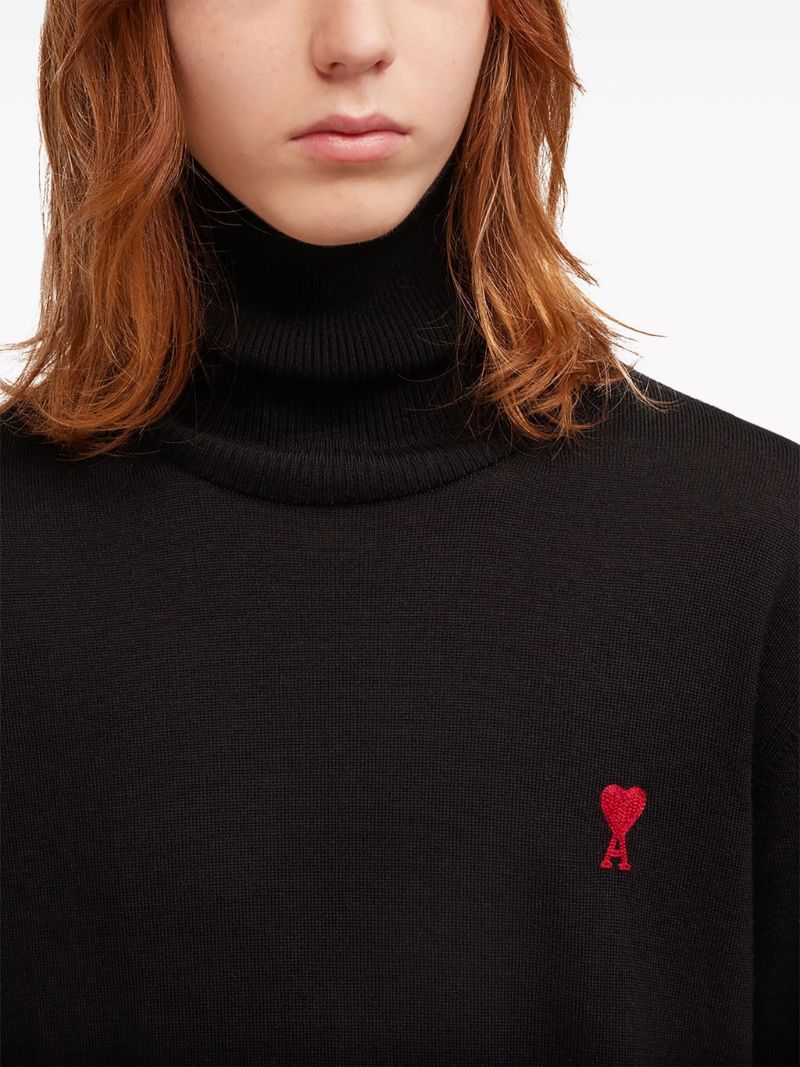 Black Ami De Coeur Merino-wool Sweater