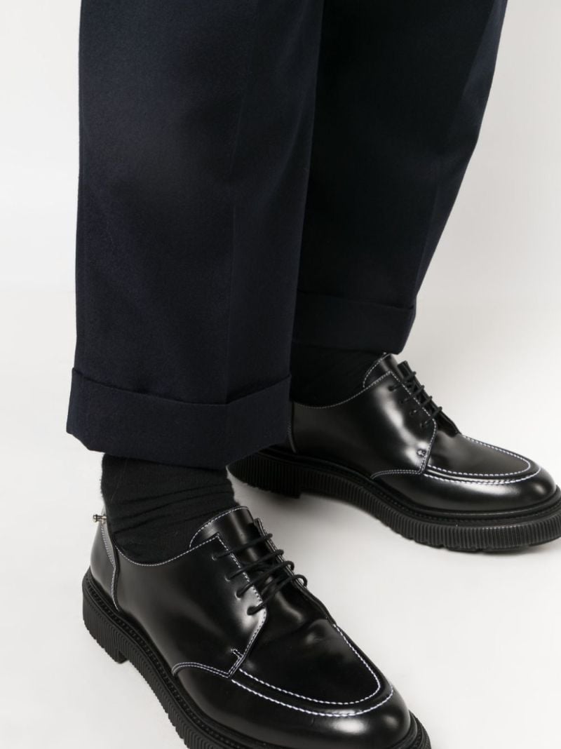 Blue Virgin-wool Tapered Trousers