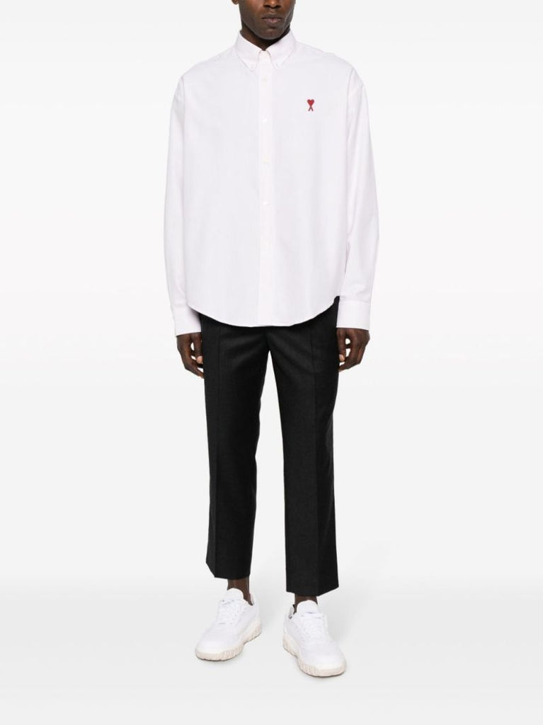 Grey Virgin-wool Cropped Trousers