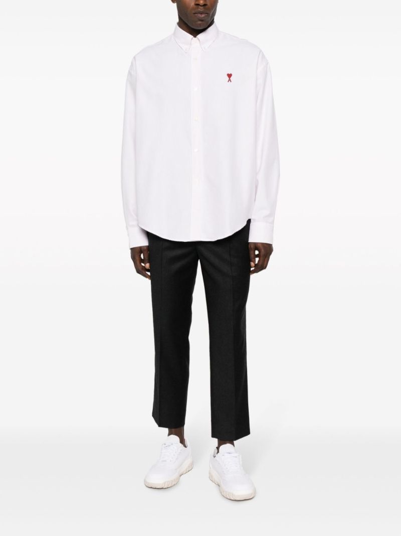 Grey Virgin-wool Cropped Trousers