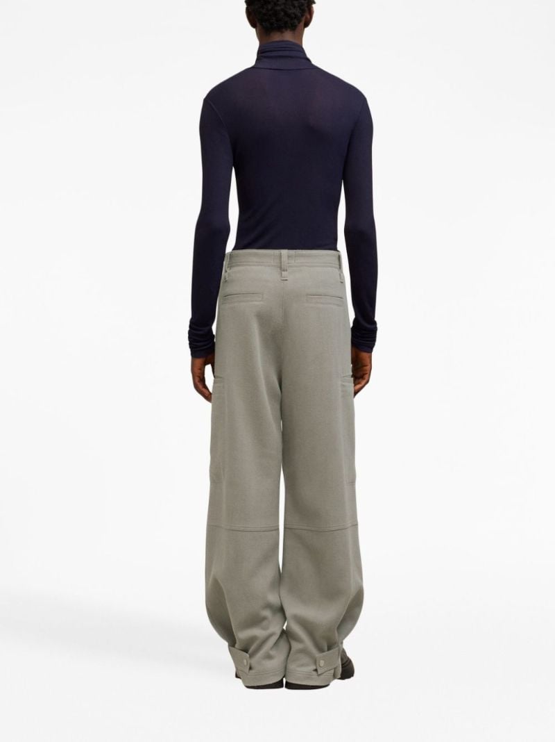 Neutral Virgin-wool Cargo Pants