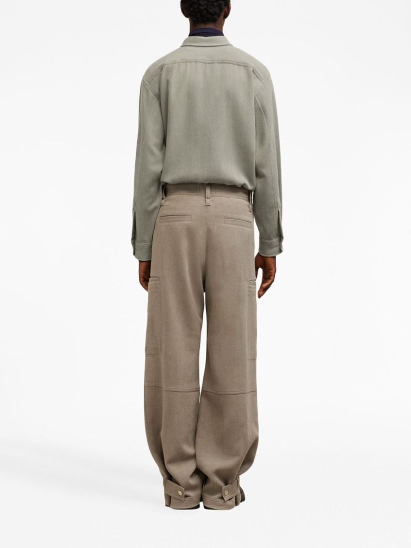 Neutral Virgin-wool Overshirt