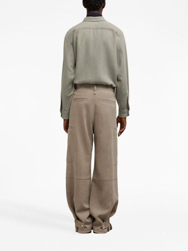 Neutral Virgin-wool Overshirt