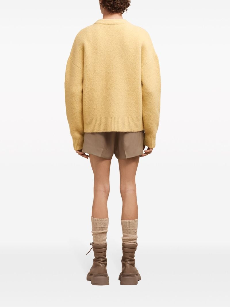 Neutral Ami De Coeur Knitted Cardigan
