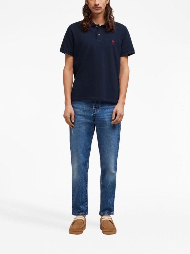 Blue Ami De Coeur Organic-cotton Polo Shirt