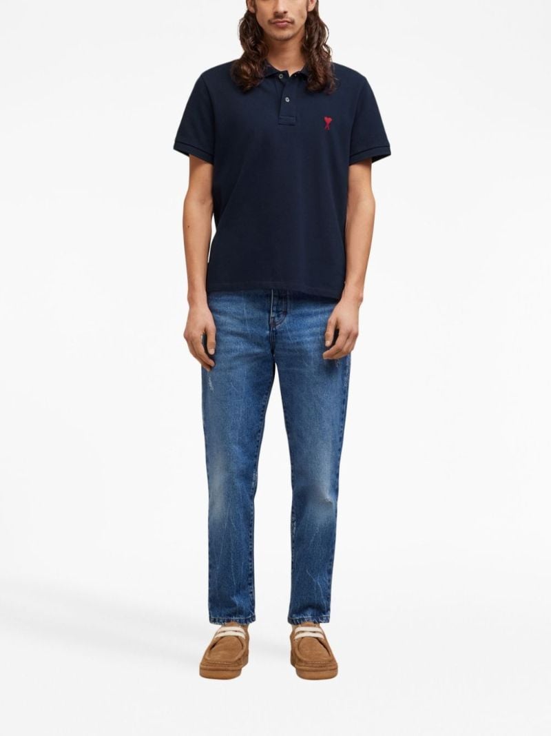 Blue Ami De Coeur Organic-cotton Polo Shirt