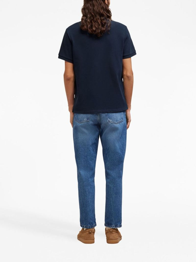 Blue Ami De Coeur Organic-cotton Polo Shirt