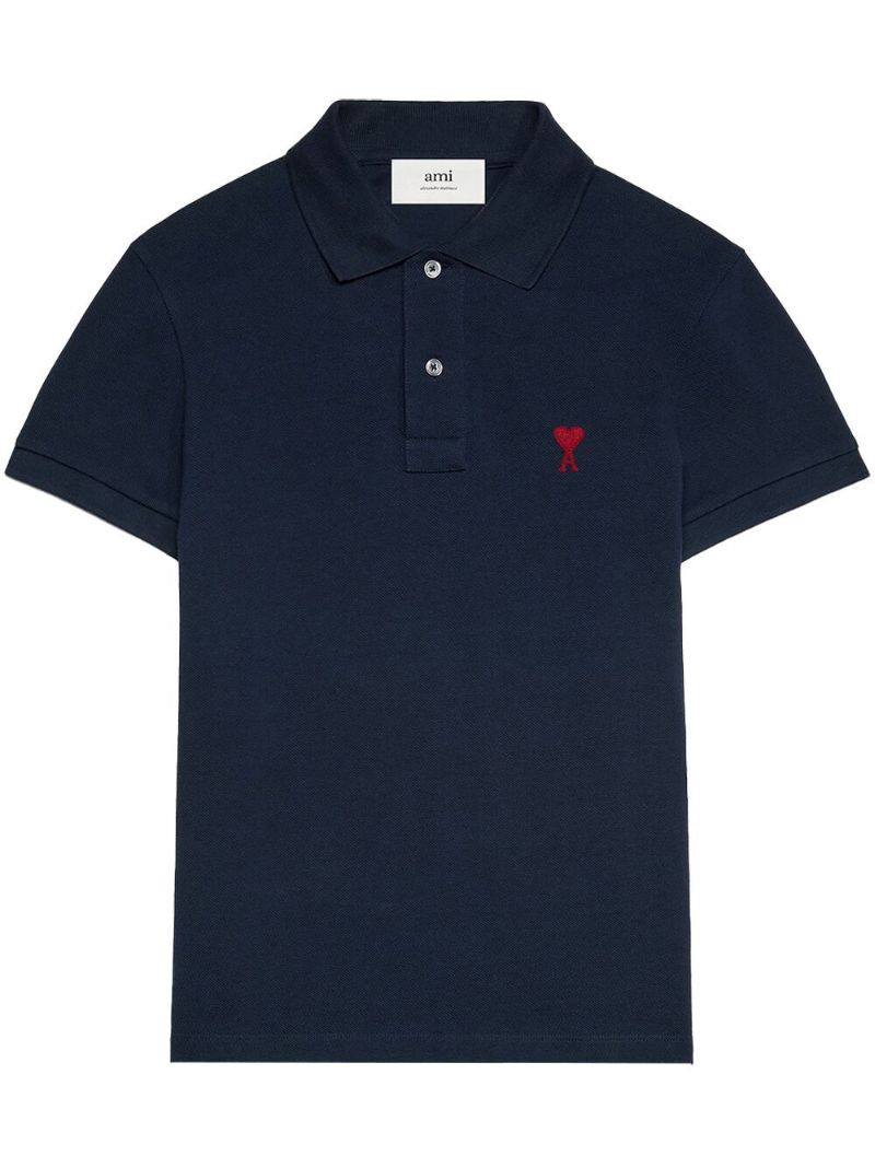 Blue Ami De Coeur Organic-cotton Polo Shirt