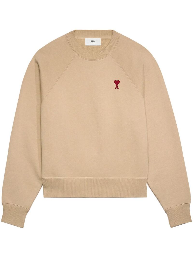 Neutral Ami De Coeur Organic-cotton Sweatshirt