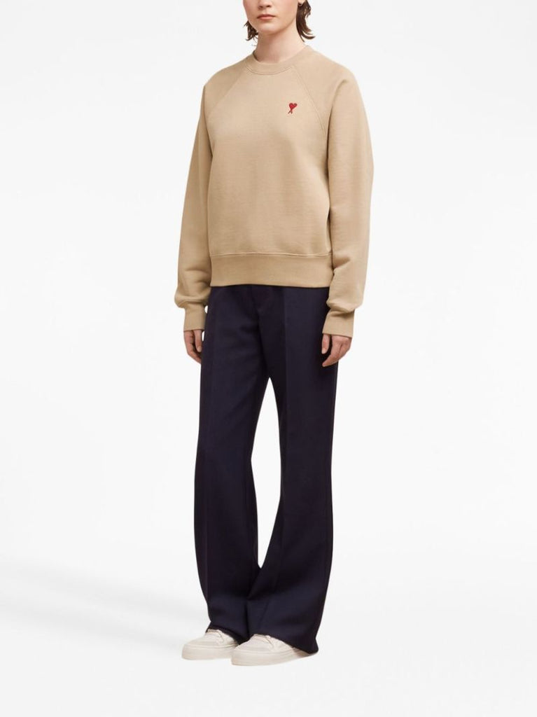 Neutral Ami De Coeur Organic-cotton Sweatshirt