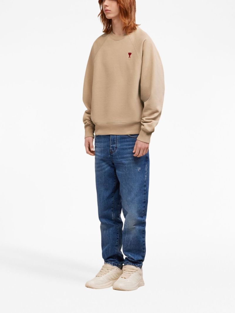 Neutral Ami De Coeur Organic-cotton Sweatshirt