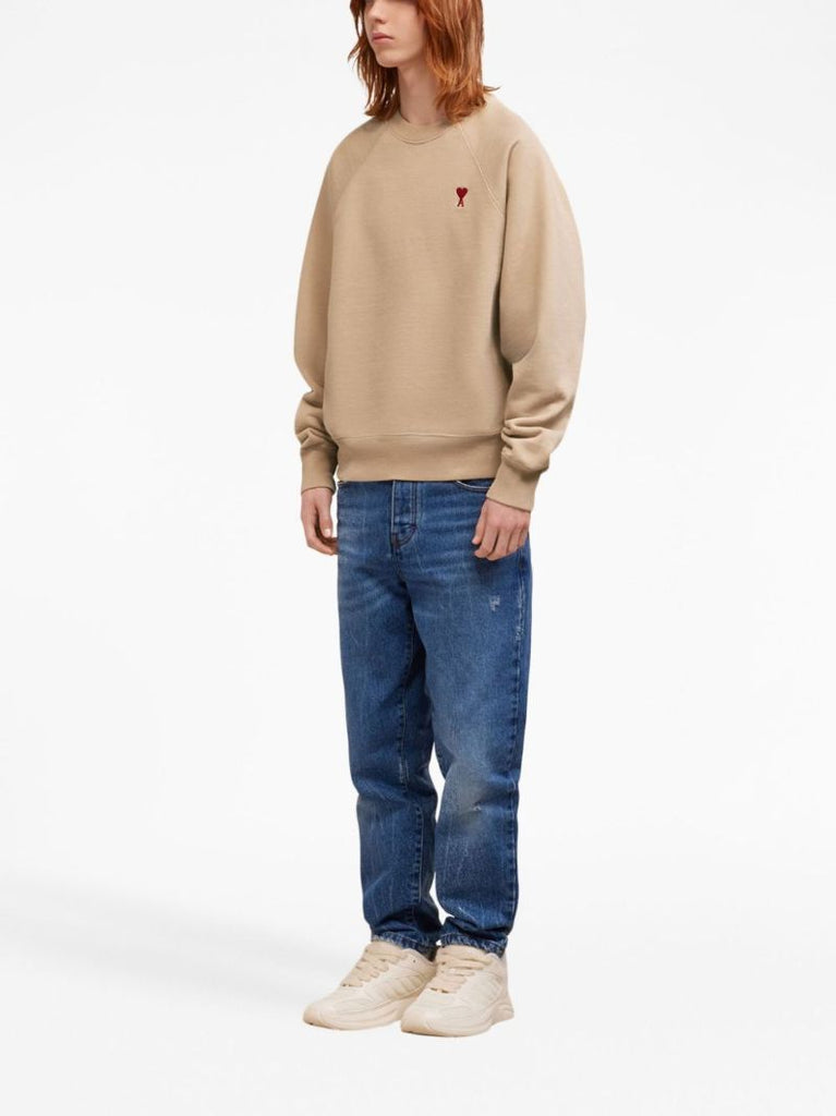 Neutral Ami De Coeur Organic-cotton Sweatshirt