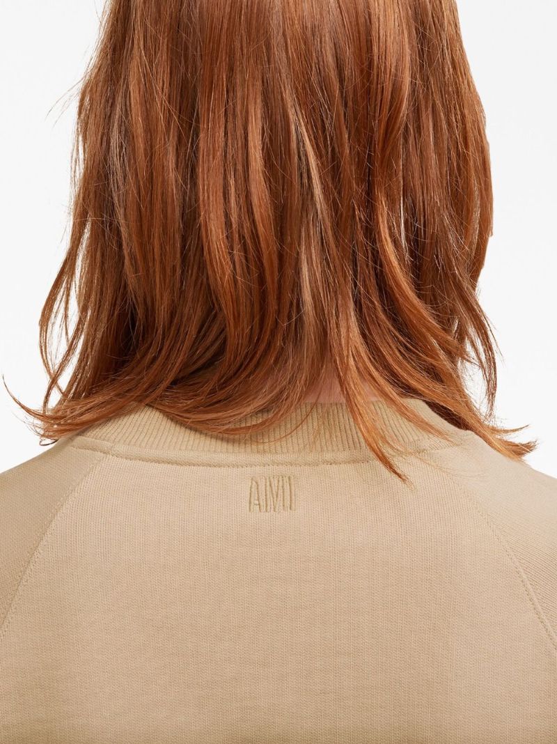 Neutral Ami De Coeur Organic-cotton Sweatshirt