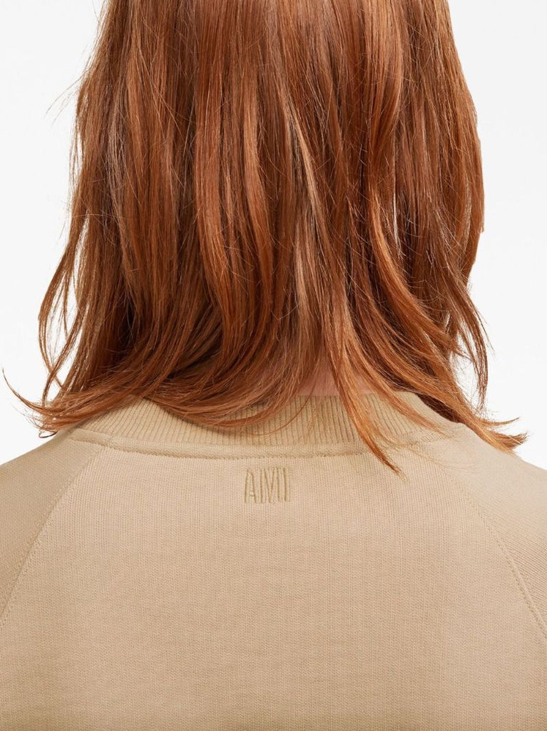 Neutral Ami De Coeur Organic-cotton Sweatshirt