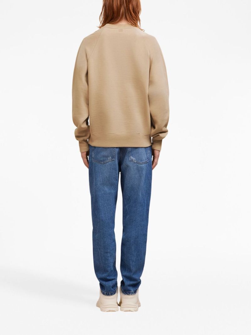 Neutral Ami De Coeur Organic-cotton Sweatshirt