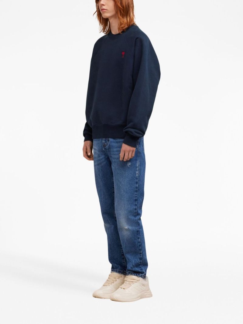 Blue Ami De Coeur Organic-cotton Sweatshirt