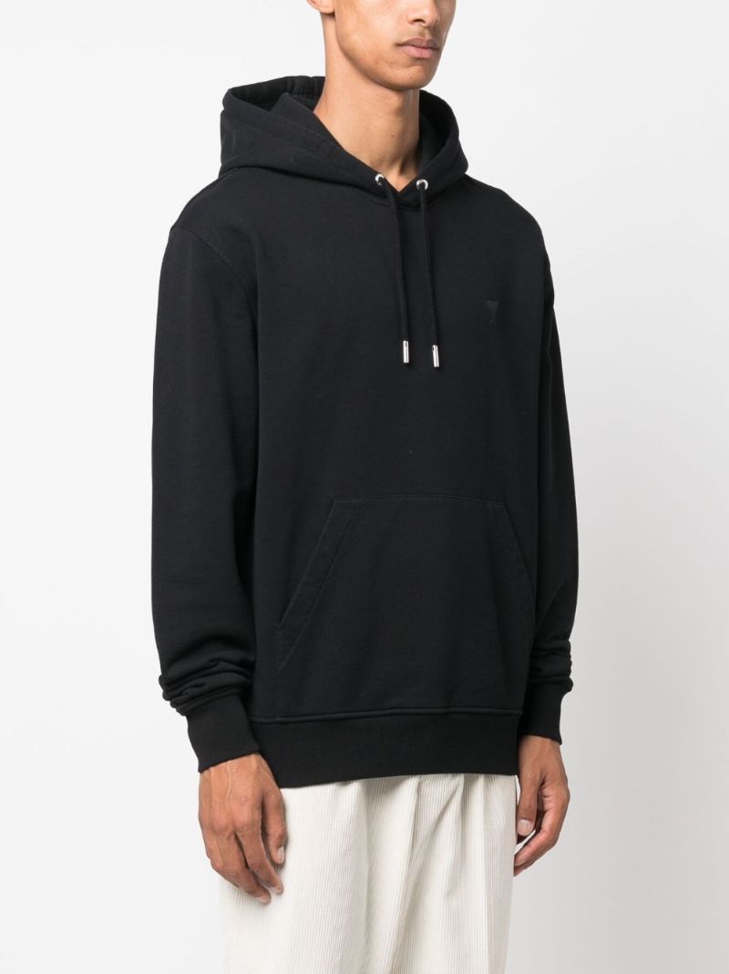 Black Ami De Coeur Organic-cotton Hoodie