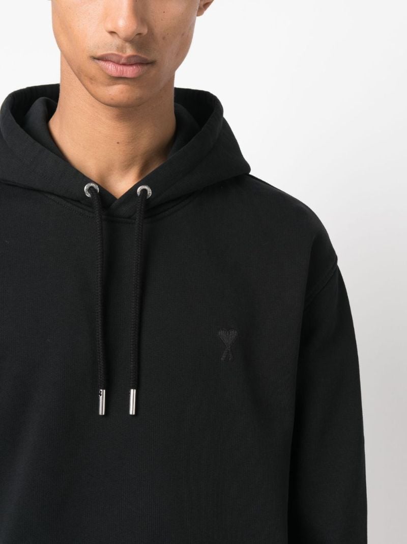 Black Ami De Coeur Organic-cotton Hoodie