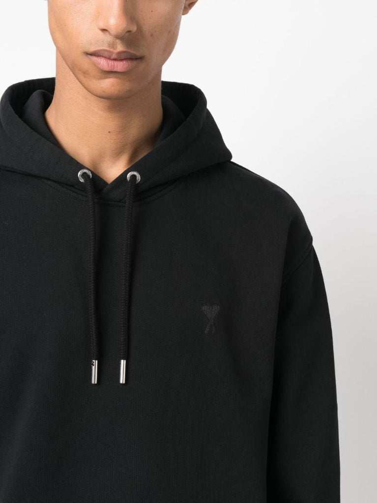 Black Ami De Coeur Organic-cotton Hoodie