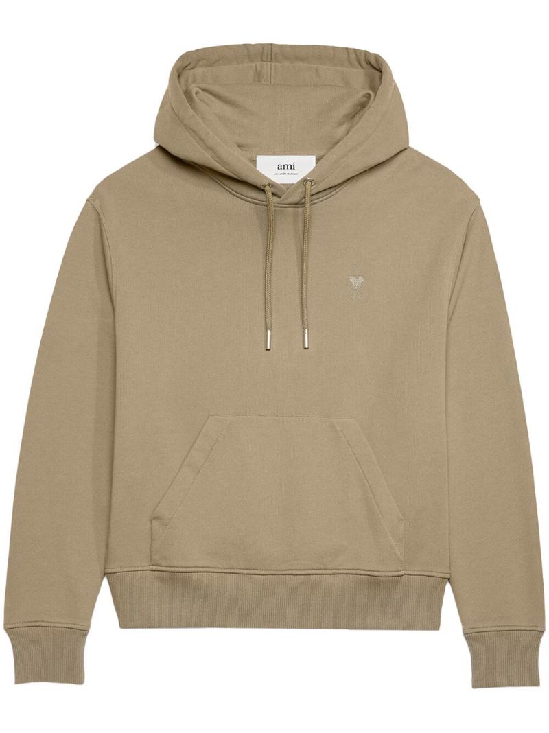 Neutral Ami De Coeur Organic-cotton Hoodie