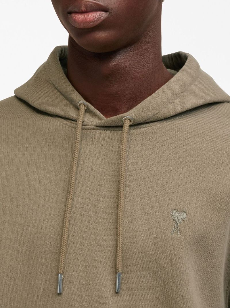 Neutral Ami De Coeur Organic-cotton Hoodie