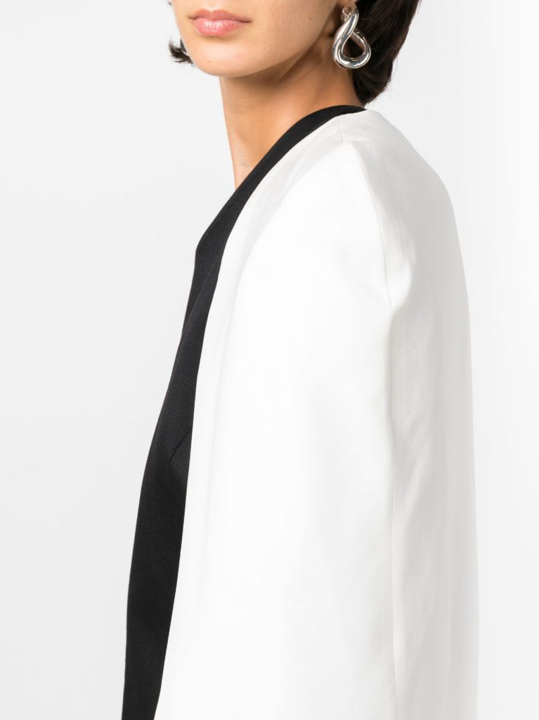 Neutral Silk Open Front Cape