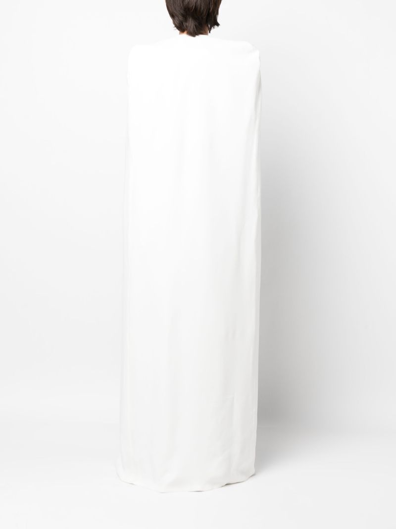 Neutral Silk Open Front Cape