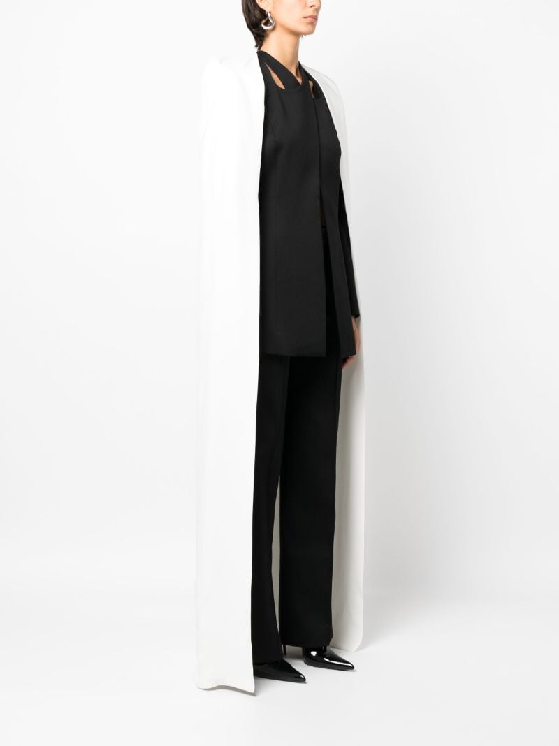 Neutral Silk Open Front Cape