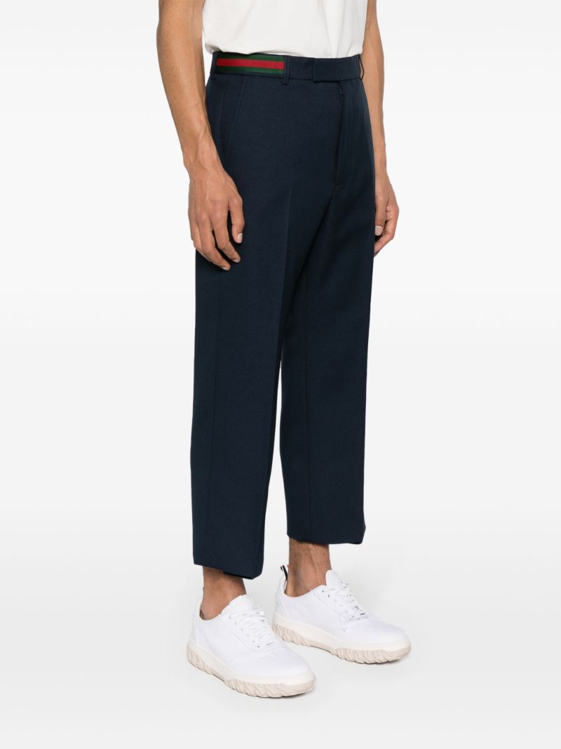 Blue Web Stripe Drill Trousers