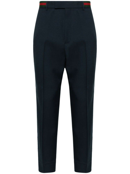 Blue Web Stripe Drill Trousers