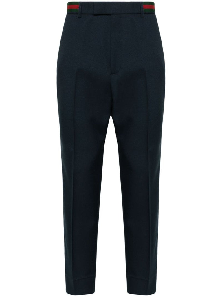 Blue Web Stripe Drill Trousers