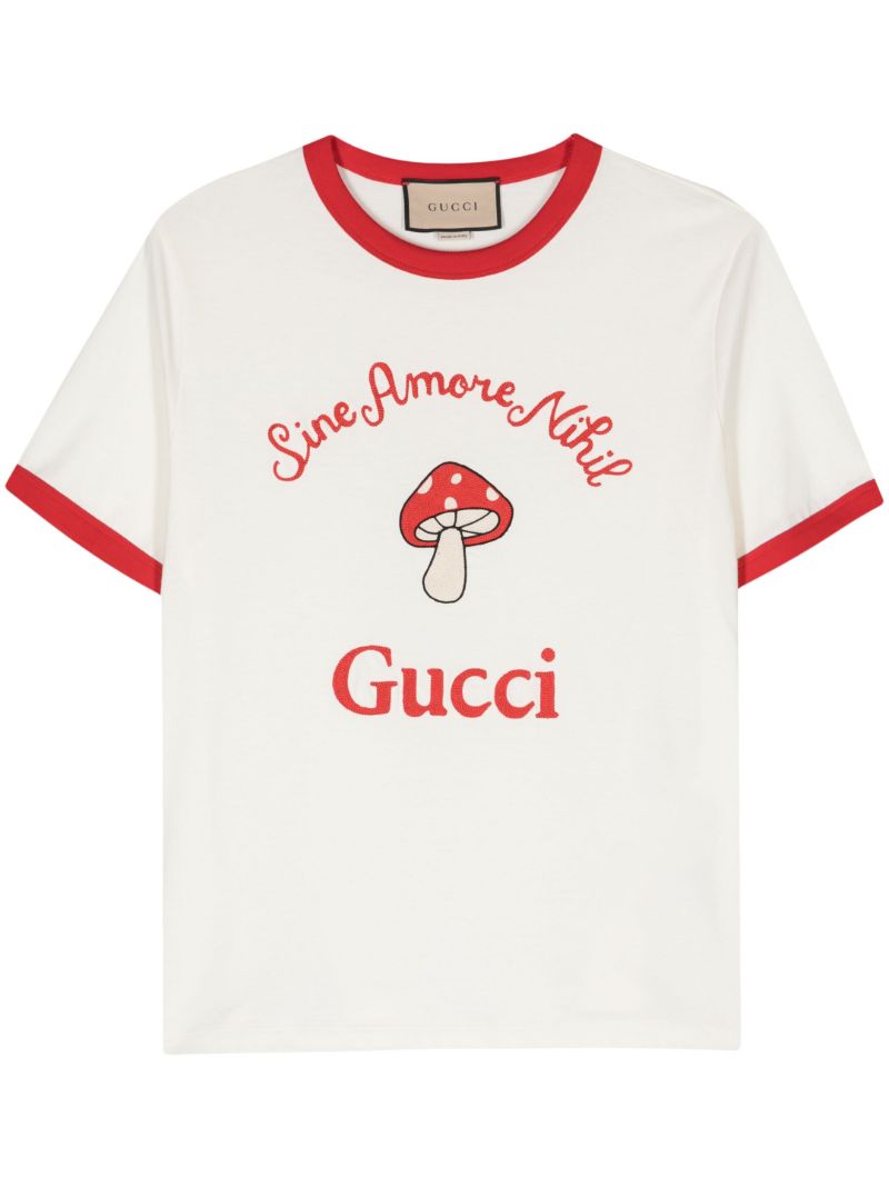 White Gucci Sine Amore Nihil Cotton T-shirt