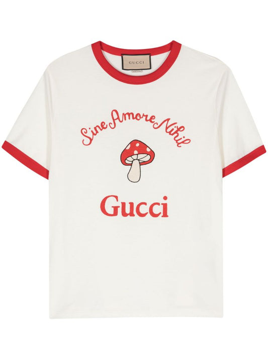 White Gucci Sine Amore Nihil Cotton T-shirt