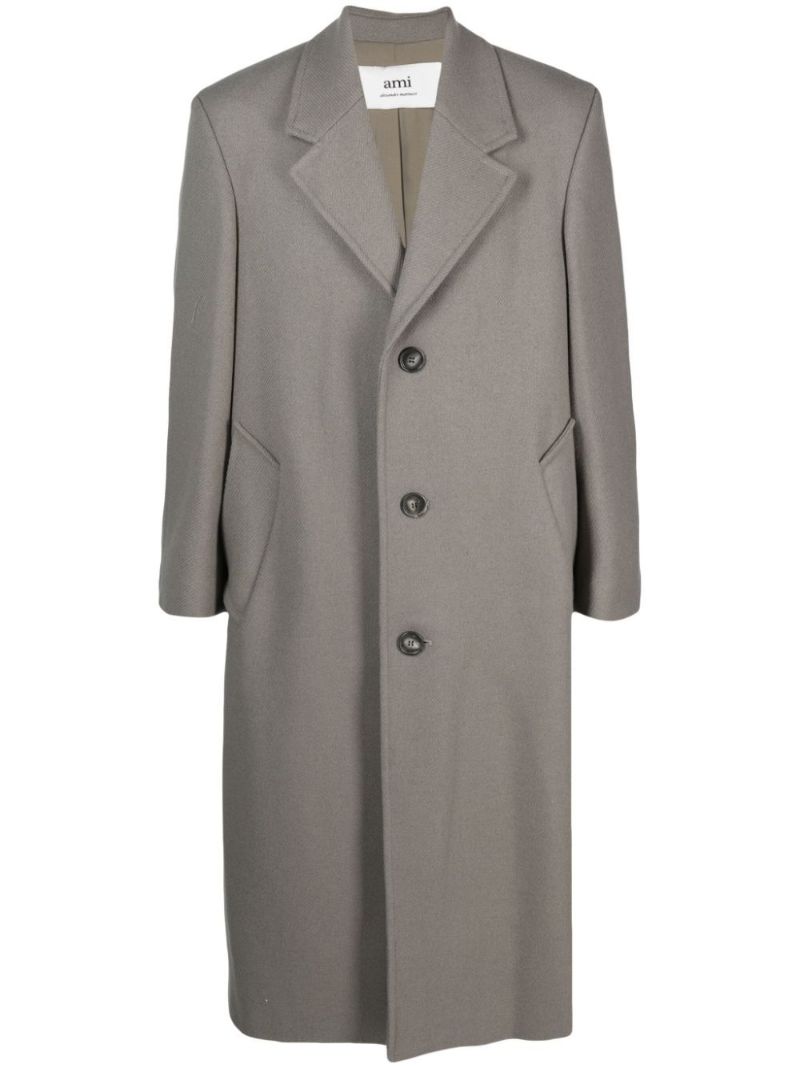 Neutral Virgin-wool Coat
