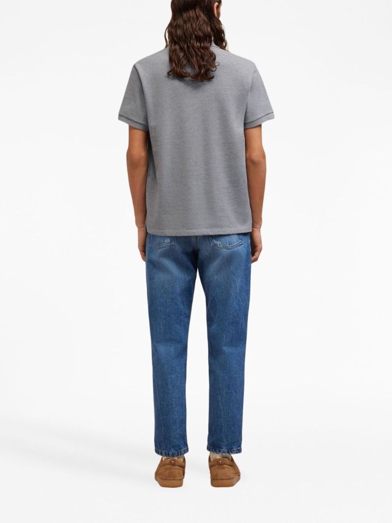 Grey Ami De Coeur Organic-cotton Polo Shirt